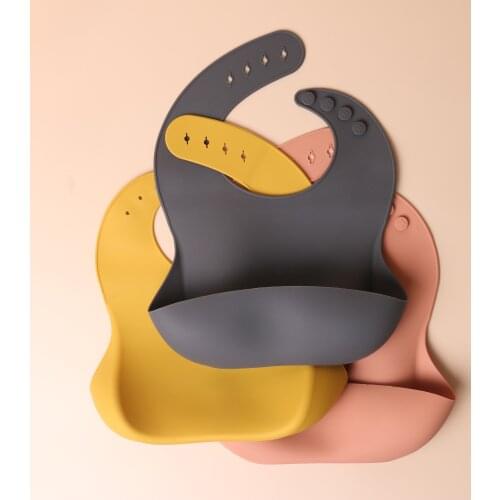 Toddle Boys Girls Adjustable Lunch Feedings Bibs newborn baby bandana waterproof silicone baby bibs set feeding accessories bib