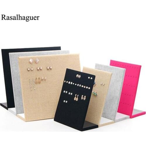 120 Holes Earrings Ring Jewelry Box 60 Pairs Earrings Jewelry Display Stud Storage Showcase Rack case Board Gift Wholesale Price