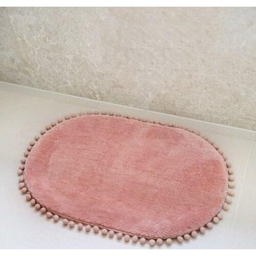 Cute Oval Anti-slip Home Kitchen Mat Water Absorption Bathroom Carpet Entrance Balcony Tapete Hotel Rugs Doormat Bedroom Bedside