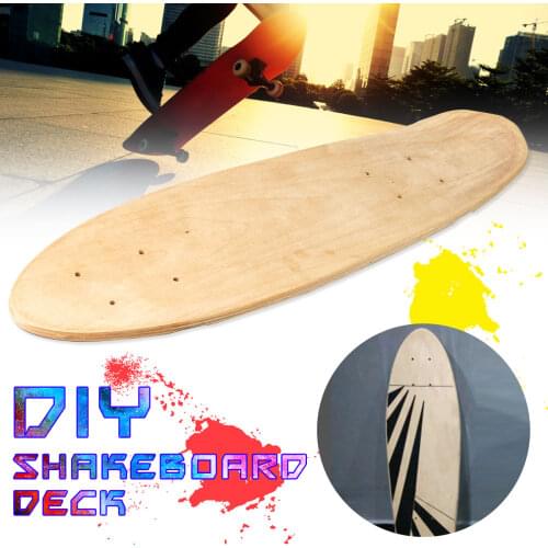 24 Inch Fish Skateboard Longboard Natural Single Foot Wooden Maple Blank Deck Board Parts DIY Skateboard Accessories Kids Gift