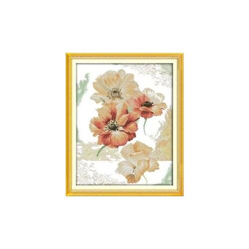 Light fragrance, Elegant Flowers Embroidery High Quality Needlework 14CT Unprinted Cross Stitch Kits DIY Art Handmade Home Decor