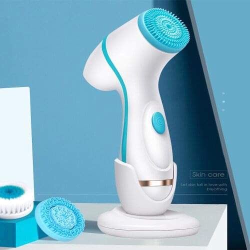 VIP LINK Facial Brush Skin care Machine Vibration Facial Massage Spin Facial Brush Galvanica Facial Spa System Deep Cleansing