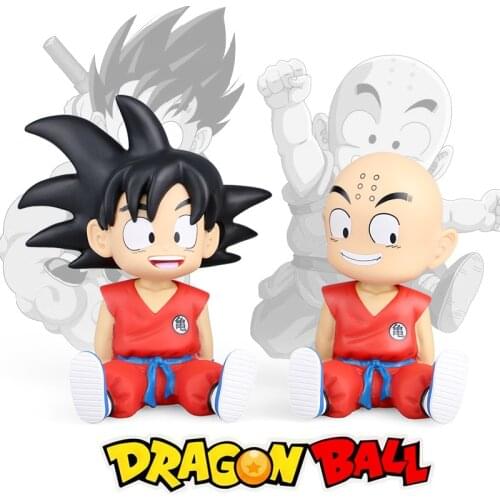 Dragon Ball Z Goku Piggy Bank Money Box Goku Kuririn Figure Saving Coin Box Saving Pot Collcetion Model Toys