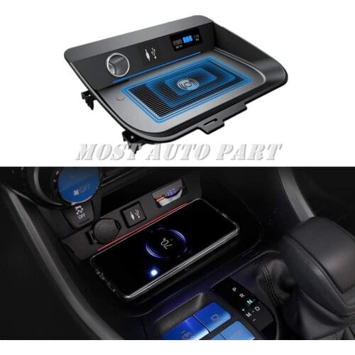 Interior Car Wireless Charger Phone Charger Center Console Trim For Toyota RAV4 2019-2021 1pcs