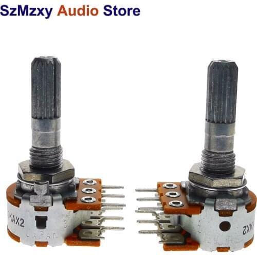 1PCS/LOT Japan ALPS 16 RK16 100KAX2 50KAX2 Double potentiometer