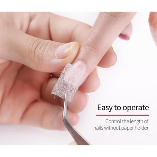 10/20/30/40pcsNail Art Silk Fiberglass Gel Tips Extension Fiber Glass Silk Nails Wrap Stickers Nail Form Nail Art Tools TSLM1