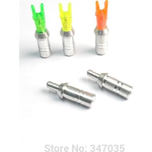 20 pcs Archery Arrow Nock + Aluminum Nock Pin for I.D.6.2mm Carbon Shaft for Archery Hunting Outdoor Archery Accessories Parts