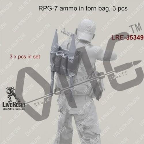 [Scale Model Kit] Live Resin LRE-35349 1/35 RPG-7 ammo in torn bag, 3 pcs