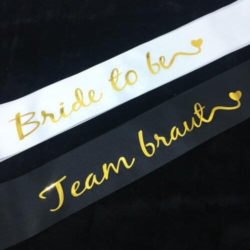 White Bride To Be Sash Team Bride Hen Party Bachelorette Party Decoration Supplies