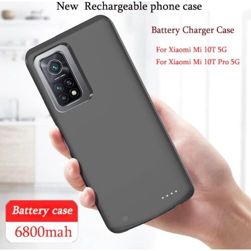 6800mAh Battery Charger Case For Xiaomi Mi 10T 5G Case External Backup Charging Cover For Xiaomi Mi 10T Pro 5G Battery Case