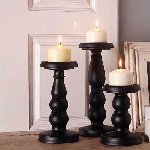 Black European Metal Candle Holder Simple Golden Wedding Decoration Bar Party Living Room Decoration Home Decoration