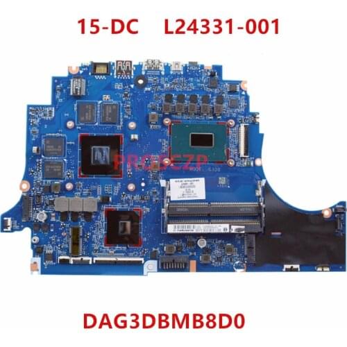 For HP15-DC Laptop Motherboard DAG3DBMB8D0 L24331-001 L24331-501 L24331-601 WITH SR3YY I7-8750H GTX1050TI 100% working well