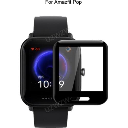 For Amazfit Pop Soft Smart Watch Screen Protector Guard 3D Curved Edge Full Coverage Protective Film Cover