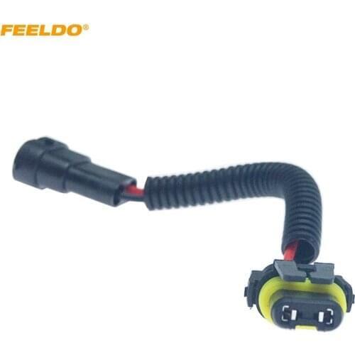 FEELDO 1PC 9005/9006/9012 Male To H11 Female Auto LED HID Headlight Wiring Cable Connector Plug Socket Wire Adapter