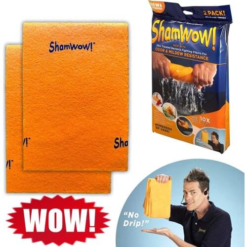2020 HOT Dropship Non-Abrasive Super Absorbent Shamwow Shammys Washing Sham Drying Towel Cleaning Wiping Rags Kitchen Tool Wow