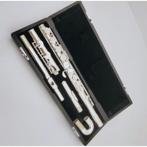 Hot Selling Muramatsu Alto Flute G Tune 16 Closed Hole Keys Sliver Plated Musical Instrument with case free shipping