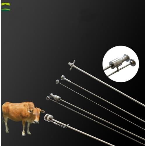 5pcs Cattle Artificial Insemination Stainless Steel Needles Cow AI Gun Farm Animal Breeding Equipment Livestock 20 Tubes Top