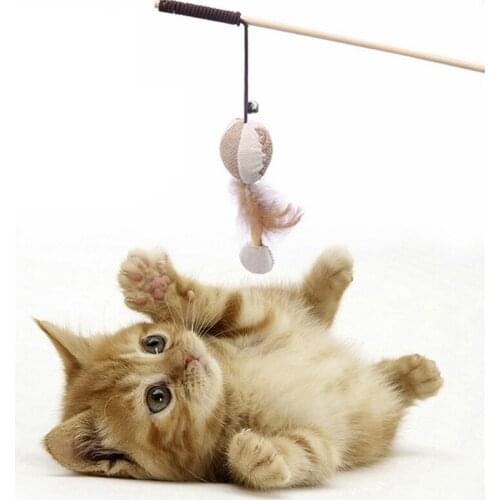 Cat Toy игрушки для кошек Special Pet Cat-teasing Stick Wooden Handmade Suministros Para Gatos Juguetes Paras Gato For Cats