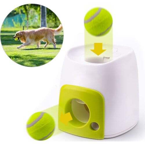 Double-hole Dog Tennis Food Reward Machine Pet Toy Dog Interactive Training Smart Feeder Tennis Leaker Balls Plastic