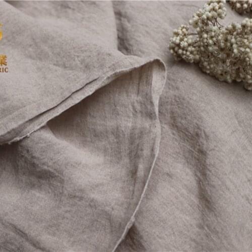 Flax Grey Fabrics High Quality Natural 100% Pure Linen Fabric For Sewing Cloth Dresses Robe Summer Thin DIY Handmade Designer