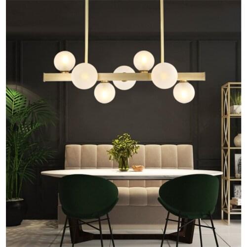 Modern Magic bean chandelier Metal Molecular Suspension Full copper LED Lamp For Living room Study Decor Home Chandelier G800