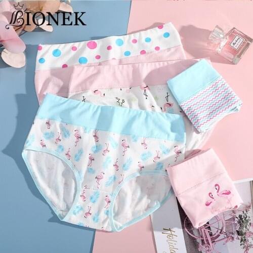 BIONEK High-Waisted Abdomen And Hip Underwear Womens Large Size Fat MM Summer Thin Underwear Women Female Shorts Widen Waist