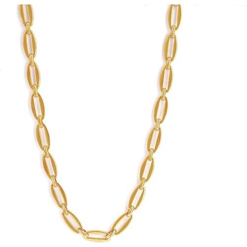 100% Stainless Steel Oval Link Chain Necklaces For Women Gold/Silver Color Metal Chain Necklace Choker