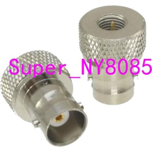 Adapter BNC female jack to SMA male plug nickel plating RF antenna radio