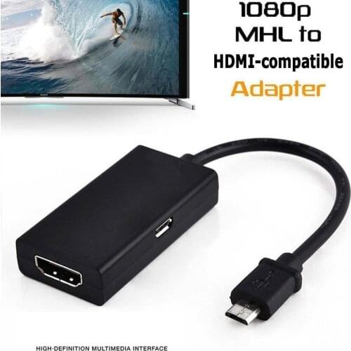 Micro USB 2.0 MHL To HDMI-compatible Cable HD 1080P For Android For Samsung HTC LG Android Converter Mini Mirco USB Adapter