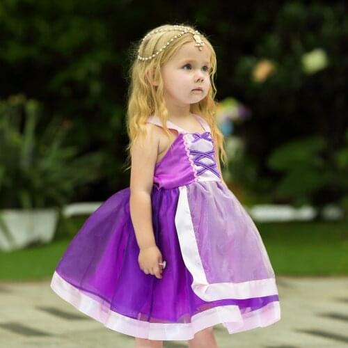 Infant Baby Girls Princess Dresses Kids Cosplay Costume Halloween Clothes Toddler Party Role-play Dress for Girl