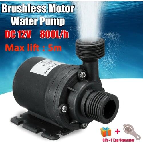 800L/H 5m Water Pump DC 12V Solar Brushless Motor Circulation Submersible Water Pumps 22W Water Circulation Water Pump