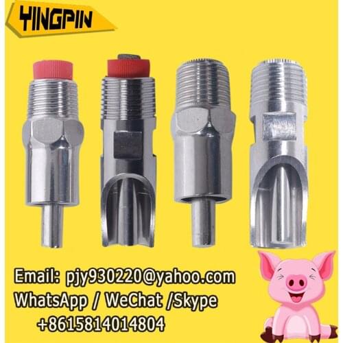 Useful Silver Tone Stainless Steel Pig Nipple Automatic Sheep Waterer Drinker High Quality