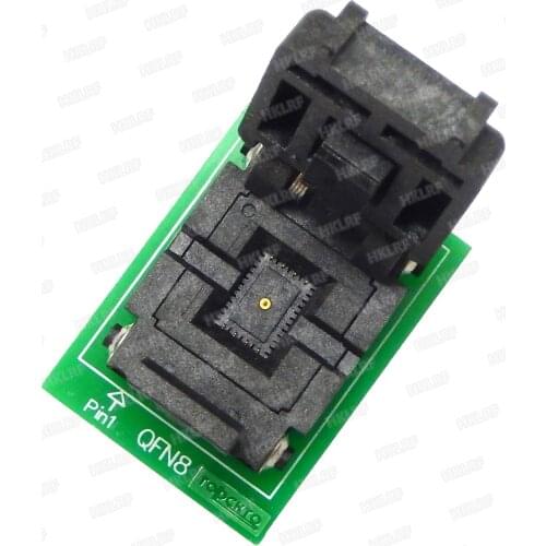 QFN8 to DIP8 Programmer Adapter Sockets DFN8 MLF8 QFN8 8X6MM 6X5MM 3X2MM Center pin