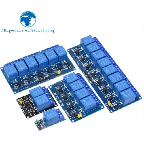 TZT 5v 12v 1 2 4 6 8 channel relay module with optocoupler Relay Output 1 2 4 6 8 way relay module for arduino In stock