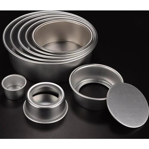 2/4/5/6/7/8 inch Aluminum Alloy Round Cake Mould Cake Baking Pan Pudding Cheesecake Mold Set with Removable Bottom