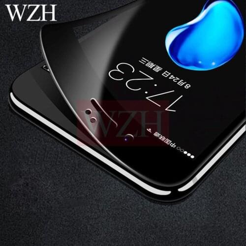 WZH Carbon Fiber Glass For iPhone 7 7 Plus 3D Curved Edge Soft Full Cover Protector For iPhone 6 6S 7 8 Plus X XS Glass Screen