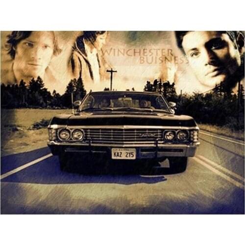 Supernatural DIY Cross Stitch 11CT Embroidery Kits Craft Needlework Set Cotton Thread Printed Canvas Home Wholesale