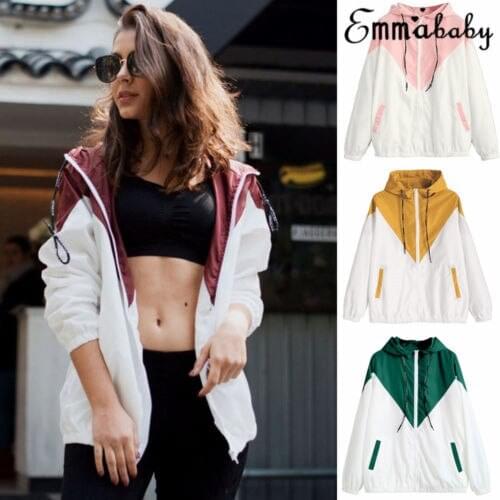 Hot 2018 Autumn New Unisex Women Men Zip Hoodie Jacket Long Sleeve Cotton Hooded Sweatshirt Stitching Coat