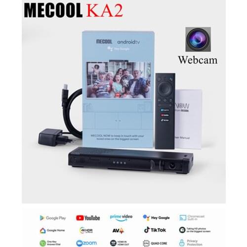 Mecool KA2 NOW Online Meeting Android 10 TV Box 1080P HD Camera Microphone S905X4 DDR4 16GB Smart Media Player For Television