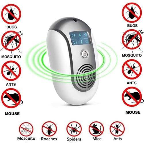 50% OFF Ultrasonic Pest Repeller Mosquito Repellent Reject Electric Anti Cockroach Insect Rat Controller Killer Pro