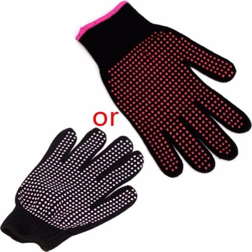 1 Pc 22.5x8cm Hair Straightener Curling Tong Hairdressing Heat Resistant Finger Gloves Dual-use Hot New