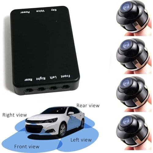 Rear Left Right Front Camera 4 PCS Rear View Cameras Back UP Car Camera Control system 360 View
