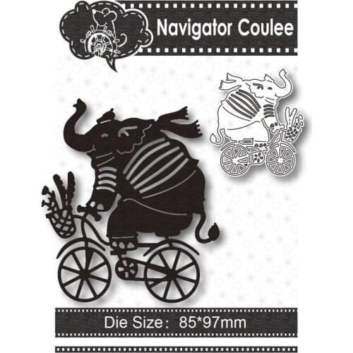 Metal cutting mold elephant bicycle died of novice scrapbook decoration stamps and embossed photo album craft supplies new 2021