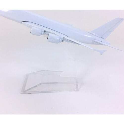 1:400 Scale Airplanes 14CM Airbus A380 Airplane Model Metal White Body Blank Without Coating painting Collectible DIY Decoration