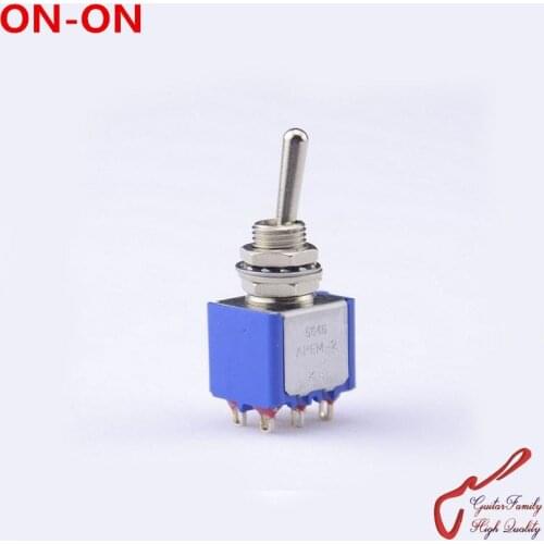 1 Piece USA APEM ON-ON 2-way DPDT Mini Toggle Switch for Electric Guitar or Bass ( #0065 )