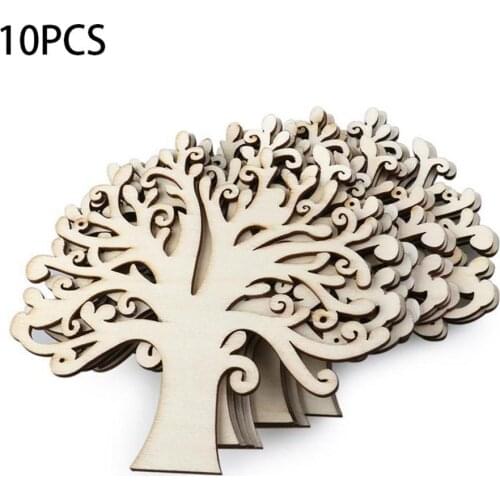 10/Bag Log-coloured Home Decorations Exquisite Jewelry Christmas Tree Hanging Gift Wood Carving Table Decoration
