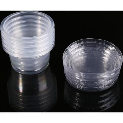 100pcs/Set Disposable Cups Set Of 25ml/1 oz Sauce Pot Container Jello Shot Cup Slime Storage with Lid for Ketchup