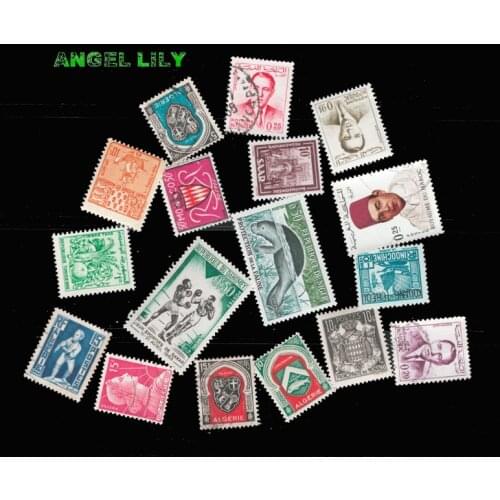 17 PCS/lot French Colonial Used And Unused Vintage Postage Stamps For Collection Gift