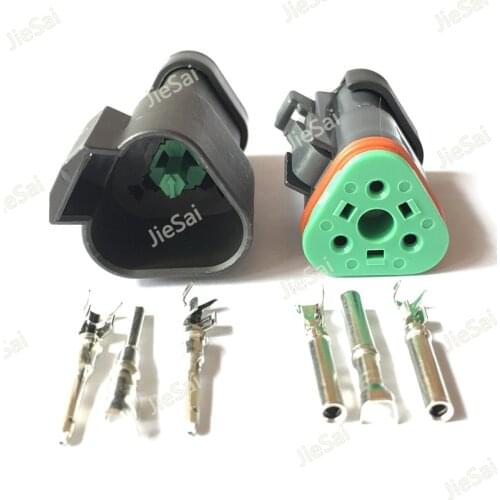 3 Way Automotive Connector DT Series Kit DT04-3P-E005 DT06-3S-E005 For Deutsch Female And Male Auto Plug