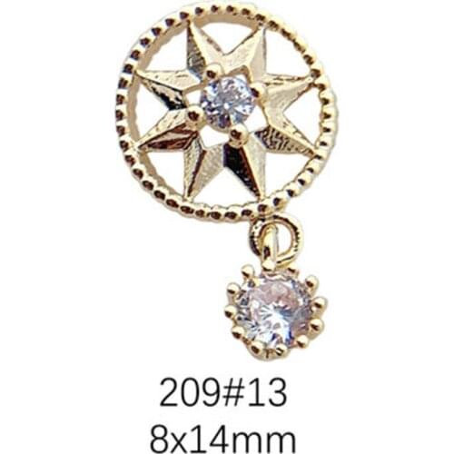 5pcs/lot Fashion Nail Art Jewelry Decoration Metal Retro Design With Pendant Nail Accessories nail supplies for professionals